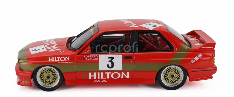 Minichamps BMW 3-series M3 Team Schnitzer N 3 Winner Guia Race Macau 1987 Roberto Ravaglia 1:18 Červené Zlato