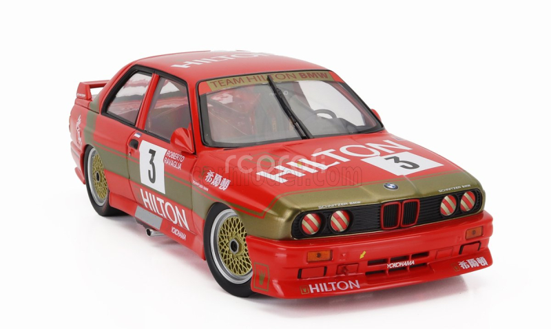 Minichamps BMW 3-series M3 Team Schnitzer N 3 Winner Guia Race Macau 1987 Roberto Ravaglia 1:18 Červené Zlato