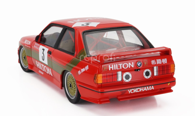 Minichamps BMW 3-series M3 Team Schnitzer N 3 Winner Guia Race Macau 1987 Roberto Ravaglia 1:18 Červené Zlato