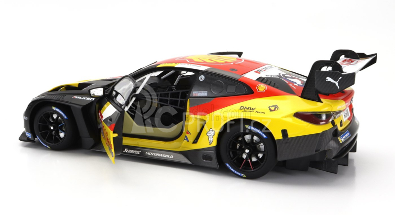 Minichamps BMW 4-series M4 Gt3 Team Bmw Junior N 72 24h Nurburgring 2023 Dan Harper - Max Hesse - Neil Verhagen 1:18 Černá Žlutá Červená