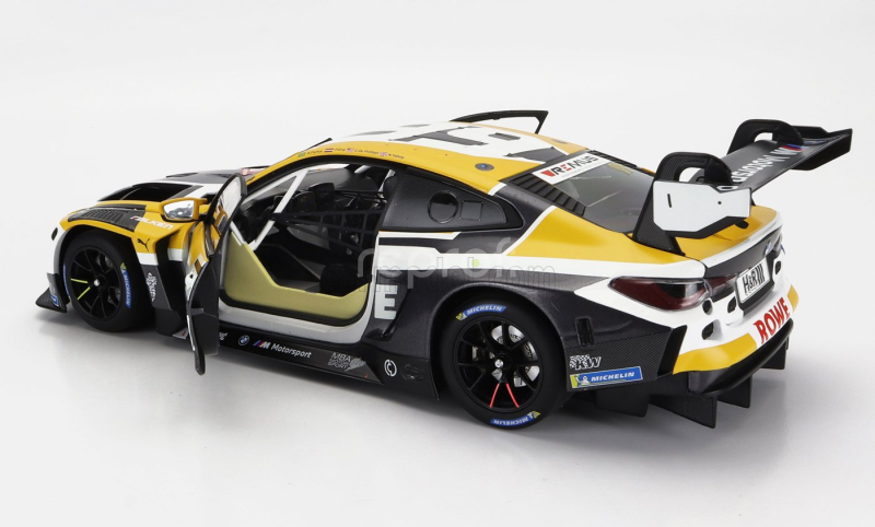 Minichamps BMW 4-series M4 Gt3 Team Rowe Racing N 99 24h Nurburgring 2023 Philipp Eng - Augusto Farfus - Connor De Philippi - Nick Yelloy 1:18 Bílá Šedá Žlutá