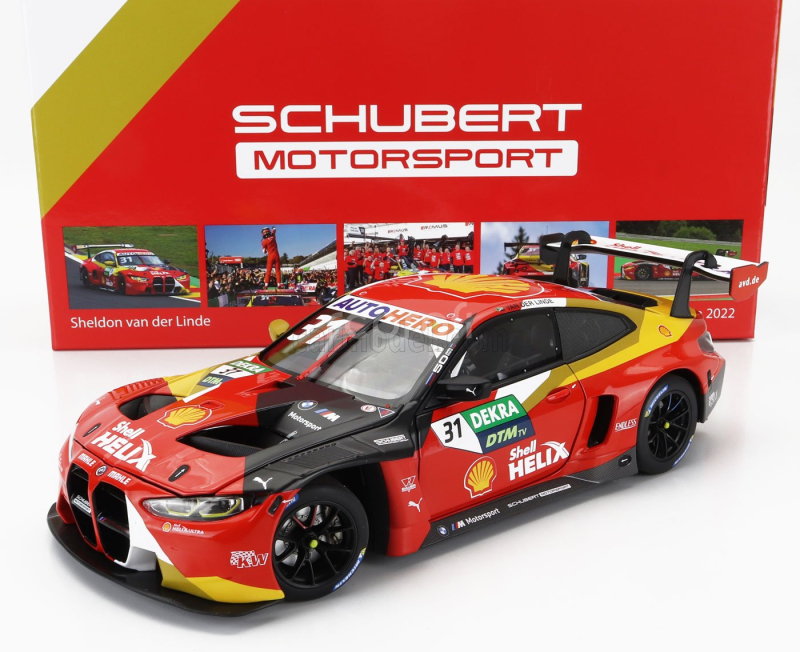 Minichamps BMW 4-series M4 Gt3 Team Schubert Motorsport N 31 Winner Dtm Hockenheim Champion 2022 Sheldon Van Der Linde 1:18 Červená Černá Žlutá