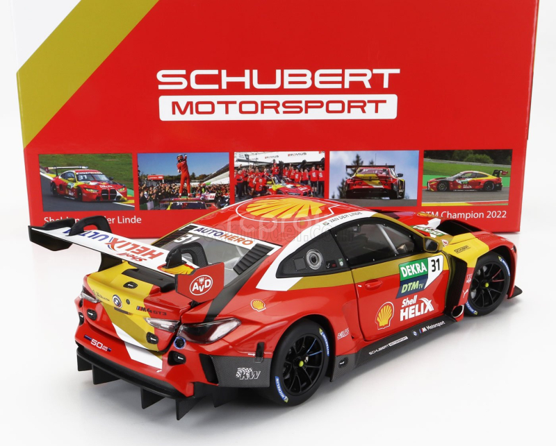 Minichamps BMW 4-series M4 Gt3 Team Schubert Motorsport N 31 Winner Dtm Hockenheim Champion 2022 Sheldon Van Der Linde 1:18 Červená Černá Žlutá