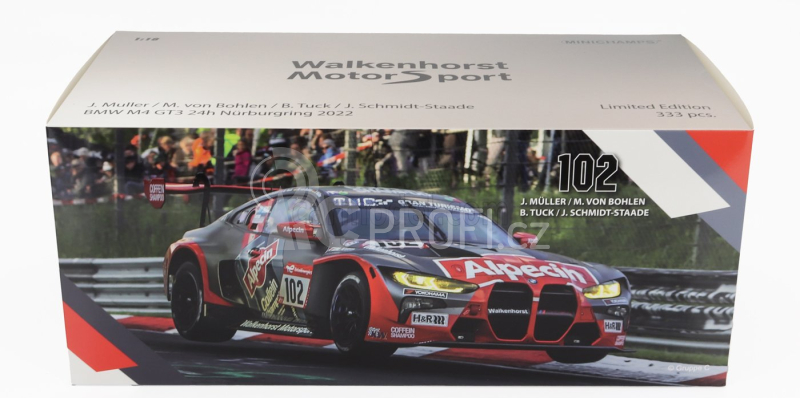 Minichamps BMW 4-series M4 Gt3 Team Walkenhorst Motorsport N 102 1:18, šedá