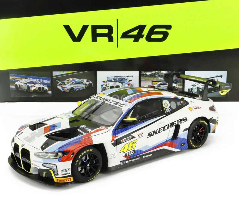 Minichamps BMW 4-series M4 Gt3 Team Wrt N 46 12h Bathurst 2024 Valentino Rossi - Maxime Martin - Raffaele Marciello 1:18 Bílá