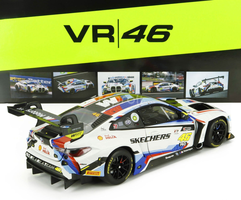 Minichamps BMW 4-series M4 Gt3 Team Wrt N 46 12h Bathurst 2024 Valentino Rossi - Maxime Martin - Raffaele Marciello 1:18 Bílá