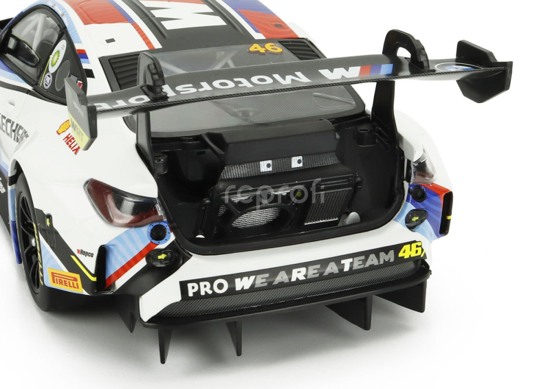 Minichamps BMW 4-series M4 Gt3 Team Wrt N 46 12h Bathurst 2024 Valentino Rossi - Maxime Martin - Raffaele Marciello 1:18 Bílá