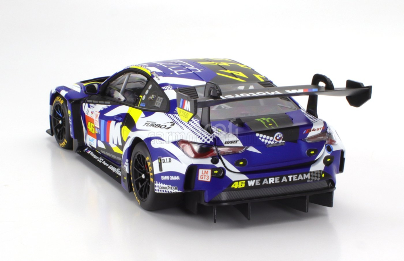 Minichamps BMW 4-series M4 Gt3 Team Wrt N 46 24h Le Mans 2024 Valentino Rossi - Maxime Martin - Ahmad Al Harthy 1:18 Modrá Bílá Černá