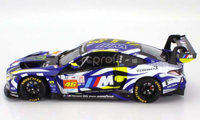 Minichamps BMW 4-series M4 Gt3 Team Wrt N 46 24h Le Mans 2024 Valentino Rossi - Maxime Martin - Ahmad Al Harthy 1:18 Modrá Bílá Černá
