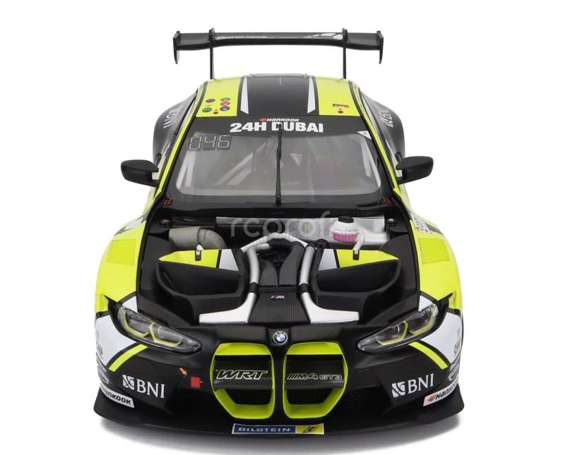 Minichamps BMW 4-series M4 Gt3 Team Wrt N 46 3rd 24h Dubai 2023 Valentino Rossi - Sean Gelael - Max Hesse - Maxime Martin - Timothy Whale 1:18 Žlutá Černá