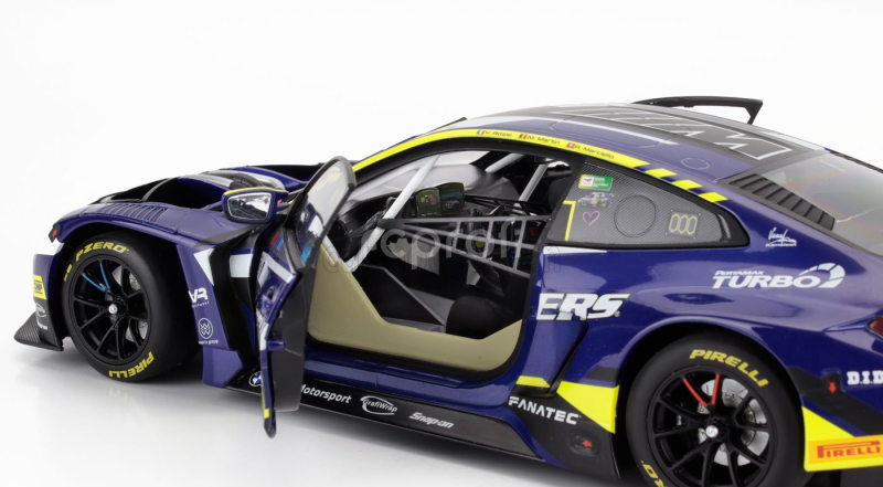 Minichamps BMW 4-series M4 Gt3 Team Wrt N 46 4h Le Castellet 2024 Valentino Rossi - Maxime Martin - Raffaele Marciello 1:18 Modrá Žlutá Černá