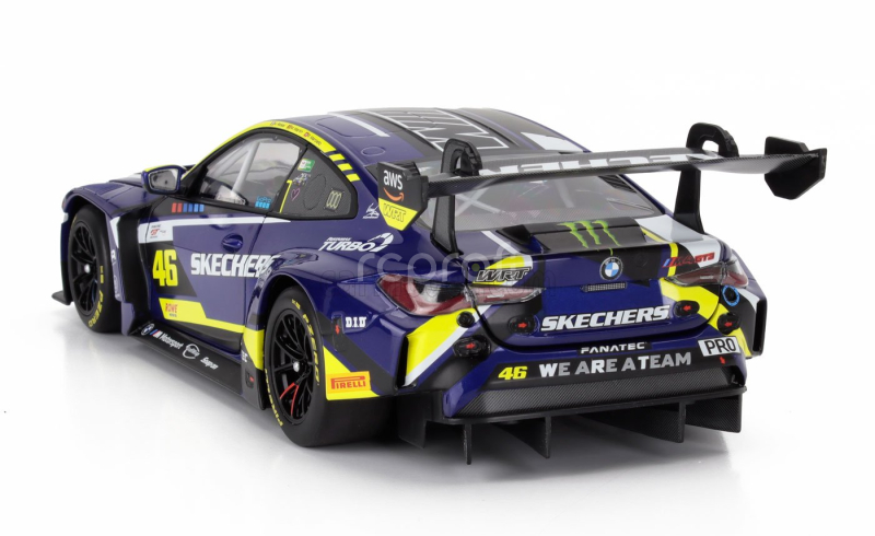 Minichamps BMW 4-series M4 Gt3 Team Wrt N 46 4h Le Castellet 2024 Valentino Rossi - Maxime Martin - Raffaele Marciello 1:18 Modrá Žlutá Černá