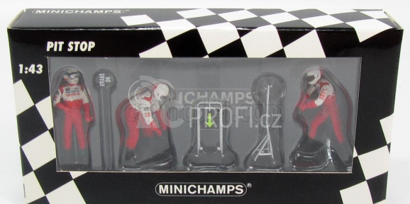 Minichamps Figures F1 Pit-stop Toyota 2002 Jack Set - Figures 1:43 Bílá Červená