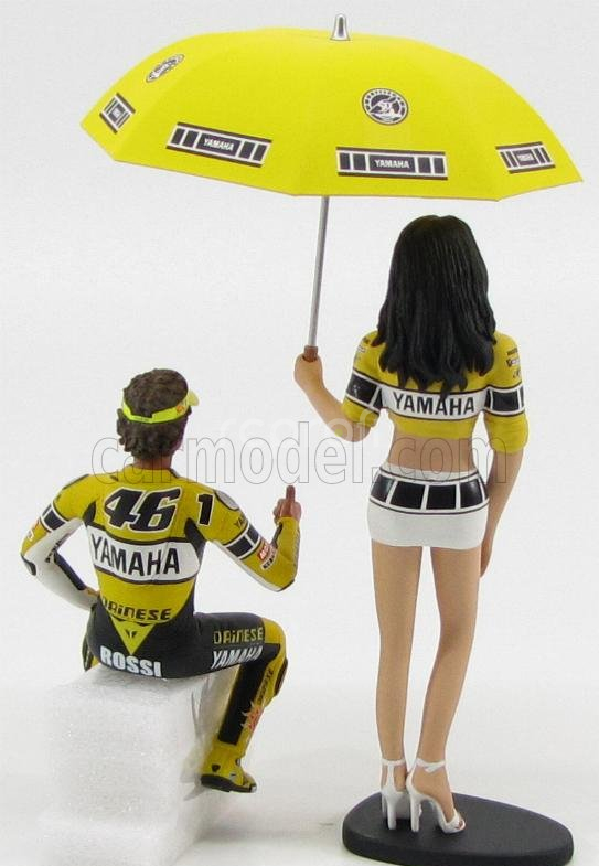 Minichamps Figures Pilota Valentino Rossi E Ombrellina Gp Laguna Seca 2005 1:12 Žlutá Černá