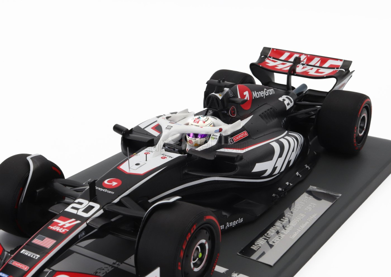 Minichamps Haas F1  Fw24 Team Moneygram Haas N 20 Season 2024 Kevin Magnussen 1:18 Černá Bílá