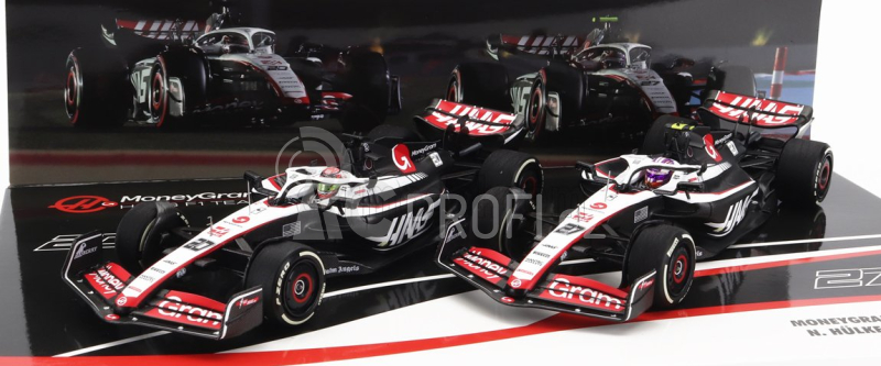 Minichamps Haas F1 Set dvou modelů 1:43, bíločerná