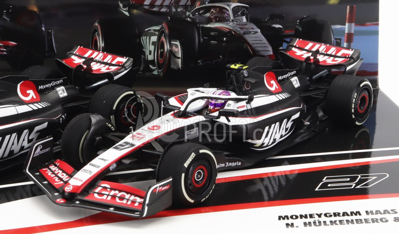 Minichamps Haas F1 Set dvou modelů 1:43, bíločerná