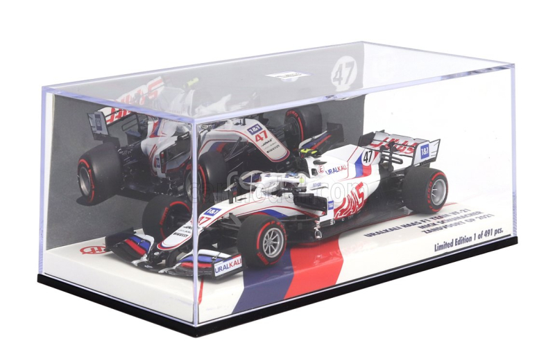 Minichamps Haas F1  Vf-21 065/6 Team Uralkali N 47 Dutch Zandvoort Gp 2021 Mick Schumacher 1:43 Bílá Modrá Červená
