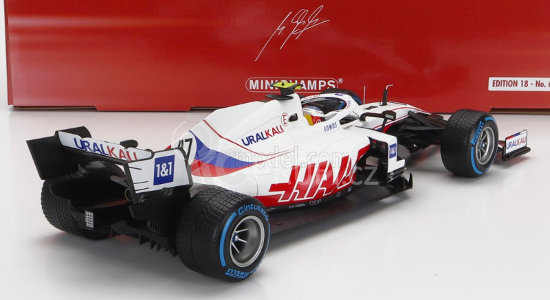 Minichamps Haas F1 Vf-21 Ferrari 065/6 Team Uralkali N 47 1:18, bílá