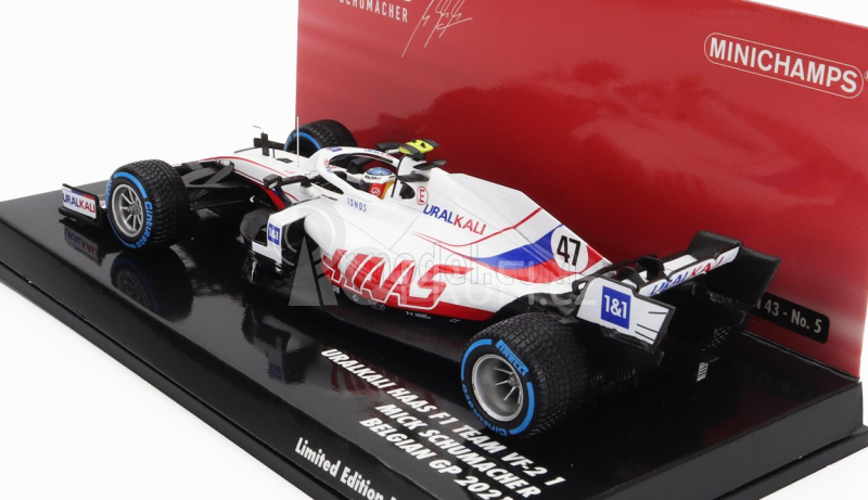 Minichamps Haas F1 Vf-21 Ferrari 065/6 Team Uralkali N 47 1:43, bílá