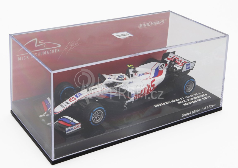 Minichamps Haas F1 Vf-21 Ferrari 065/6 Team Uralkali N 47 1:43, bílá
