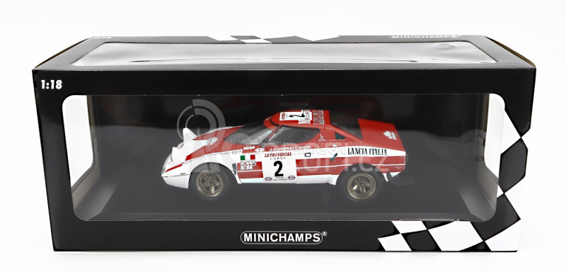 Minichamps Lancia Stratos Hf N 2 Winner Rally Tour De Corse 1974 1:18, červenobílá