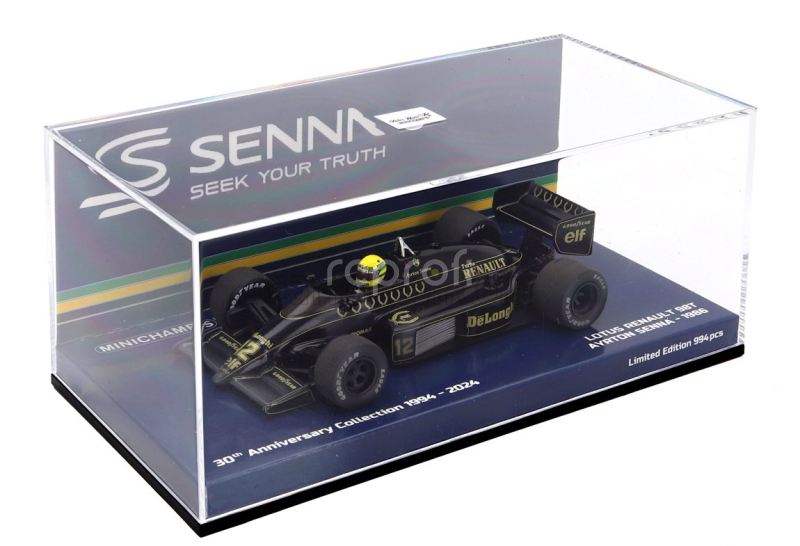 Minichamps Lotus F1  98t Renault Turbo N 12 Season Dirty Version 1986 Ayrton Senna 1:43 Černé Zlato