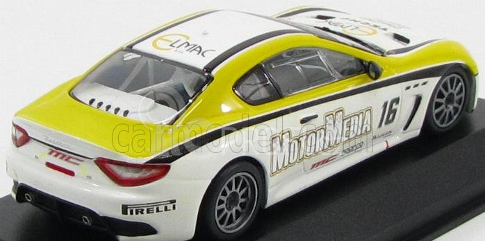 Minichamps Maserati Granturismo Mc Gt4 Coupe N 16 1:43, bíložlutá