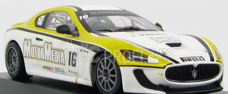 Minichamps Maserati Granturismo Mc Gt4 Coupe N 16 1:43, bíložlutá
