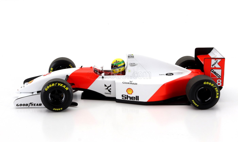 Minichamps Mclaren F1  Ford Mp4/8 V8 Team Marlboro N 8 Winner Australian Adelaide Gp 1993 Ayrton Senna 1:18 Bílá Červená