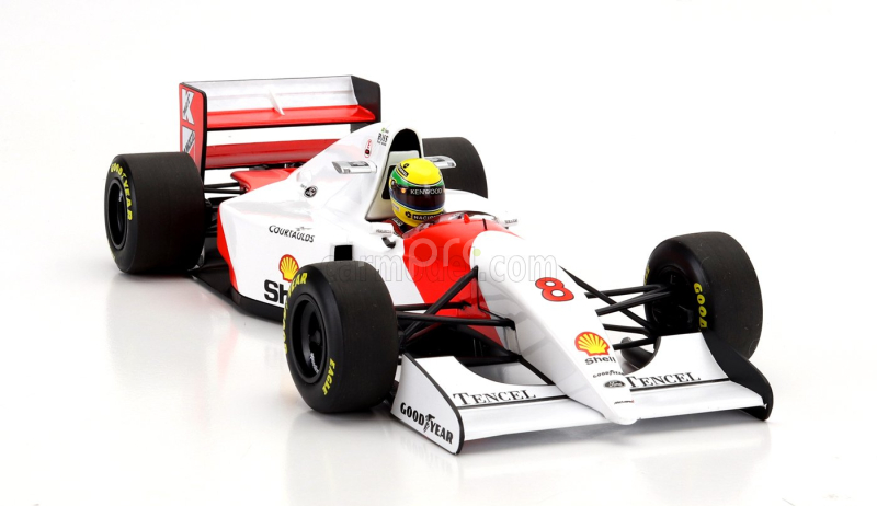 Minichamps Mclaren F1  Ford Mp4/8 V8 Team Marlboro N 8 Winner Australian Adelaide Gp 1993 Ayrton Senna 1:18 Bílá Červená