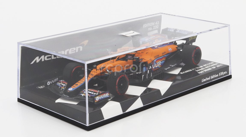 Minichamps Mclaren F1  Mcl35l Team Mclaren N 3 Abu Dhabi Gp 2021 Daniel Ricciardo 1:43 Oranžová Světle Modrá