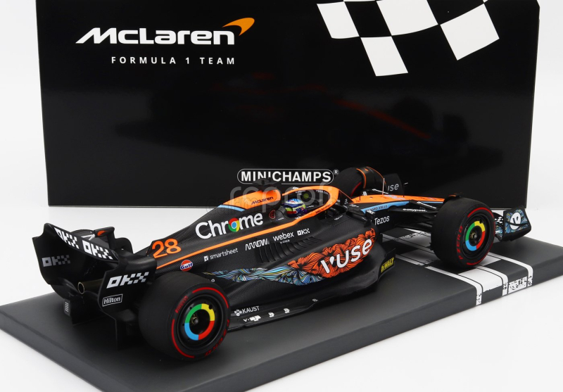 Minichamps Mclaren F1  Mcl36 Team Mclaren N 28 Test Abu Dhabi 2022 Oscar Piastri 1:18 Oranžová Světle Modrá