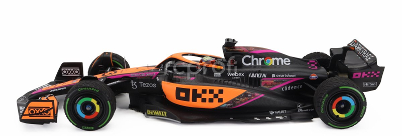 Minichamps Mclaren F1  Mcl36 Team Mclaren N 3 5th Singapore Gp 2022 Daniel Ricciardo 1:18 Oranžová Světle Modrá