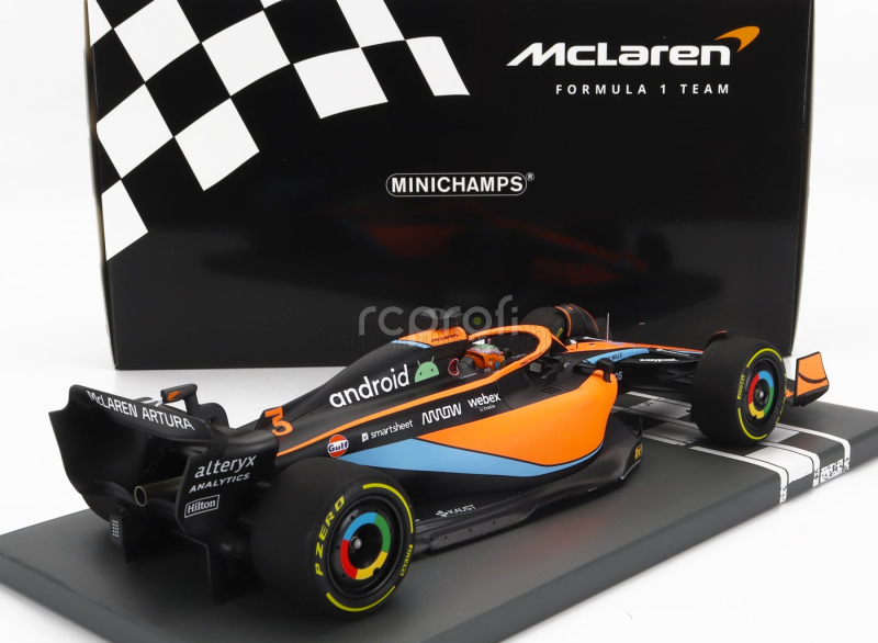 Minichamps Mclaren F1  Mcl36 Team Mclaren N 3 Bahrain Gp 2022 Daniel Ricciardo 1:18 Oranžová Světle Modrá