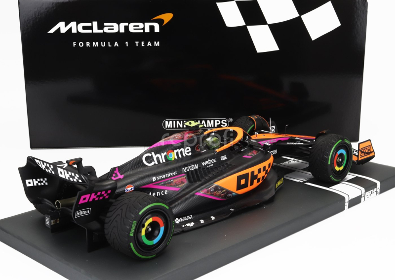 Minichamps Mclaren F1  Mcl36 Team Mclaren N 4 Singapore Gp 2022 Lando Norris 1:18 Oranžová Světle Modrá