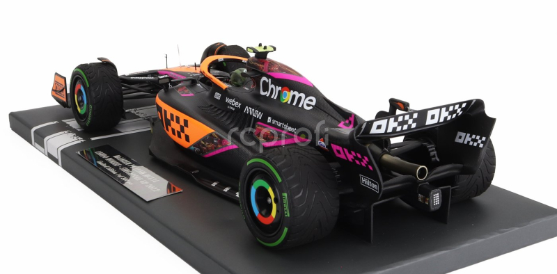 Minichamps Mclaren F1  Mcl36 Team Mclaren N 4 Singapore Gp 2022 Lando Norris 1:18 Oranžová Světle Modrá