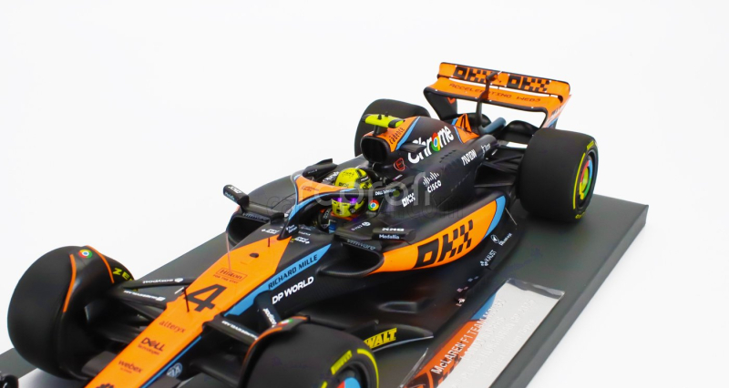 Minichamps Mclaren F1  Mcl60 Team Mclaren N 4 2nd Hungarian Gp 2023 Lando Norris 1:18 Oranžová Modrá Černá