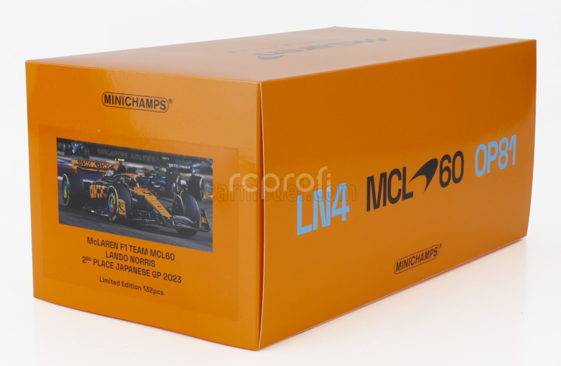 Minichamps Mclaren F1  Mcl60 Team Mclaren N 4 2nd Japan Gp 2023 Lando Norris 1:18 Oranžová Modrá Černá