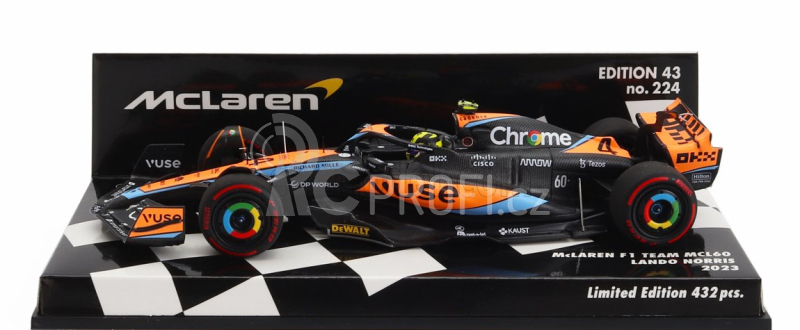 Minichamps Mclaren F1 Mcl60 Team Mclaren N 4 Bahrain Gp 2023 1:43, oranžová