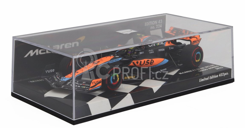 Minichamps Mclaren F1 Mcl60 Team Mclaren N 4 Bahrain Gp 2023 1:43, oranžová