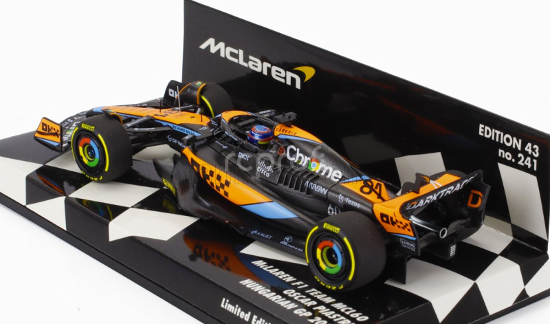 Minichamps Mclaren F1  Mcl60 Team Mclaren N 81 Hungarian Gp 2023 Oscar Piastri 1:43 Bílá Oranžová Černá