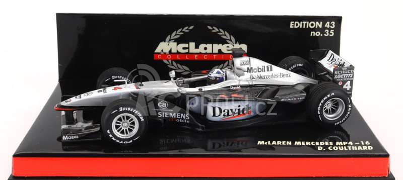 Minichamps Mclaren F1 Mp4/16 3.0l V10 Team West Mclaren Mercedes N 4 Season 2001 D.coulthard 1:43 Stříbrná Černá