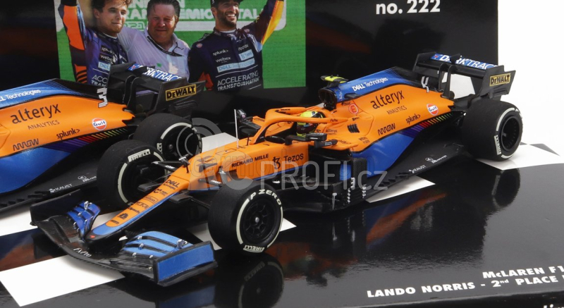 Minichamps Mclaren F1 Set dvou modelů 1:43, oranžovomodrá