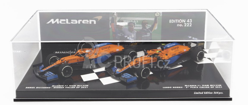 Minichamps Mclaren F1 Set dvou modelů 1:43, oranžovomodrá