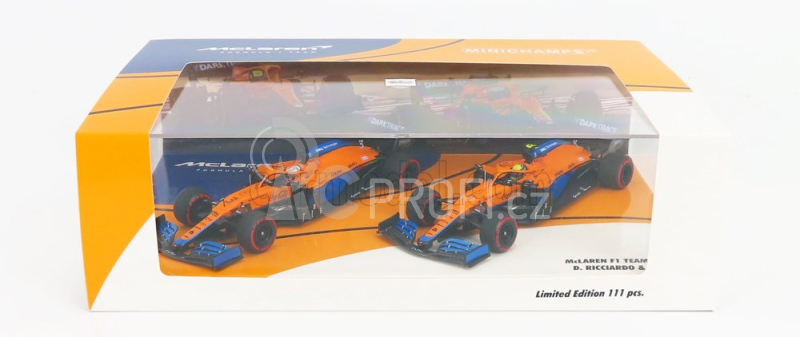 Minichamps Mclaren F1 Set dvou modelů 1:43, oranžovomodrá