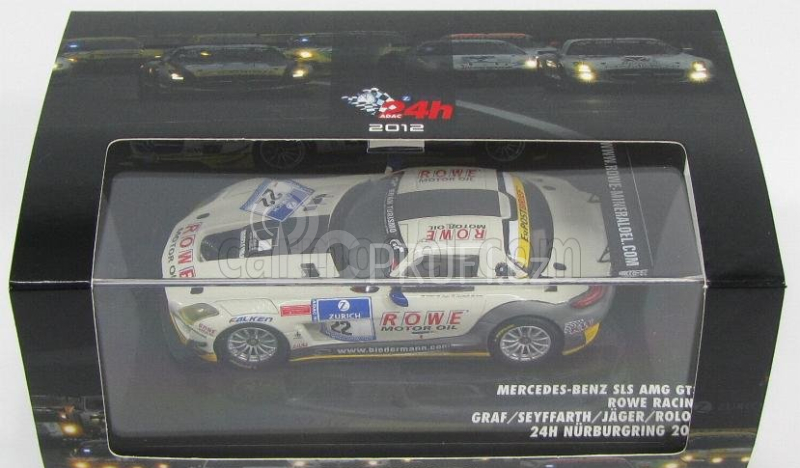 Minichamps Mercedes benz Sls Amg Gt3 N 22 24h Nurburgring 2012 1:43, bílá
