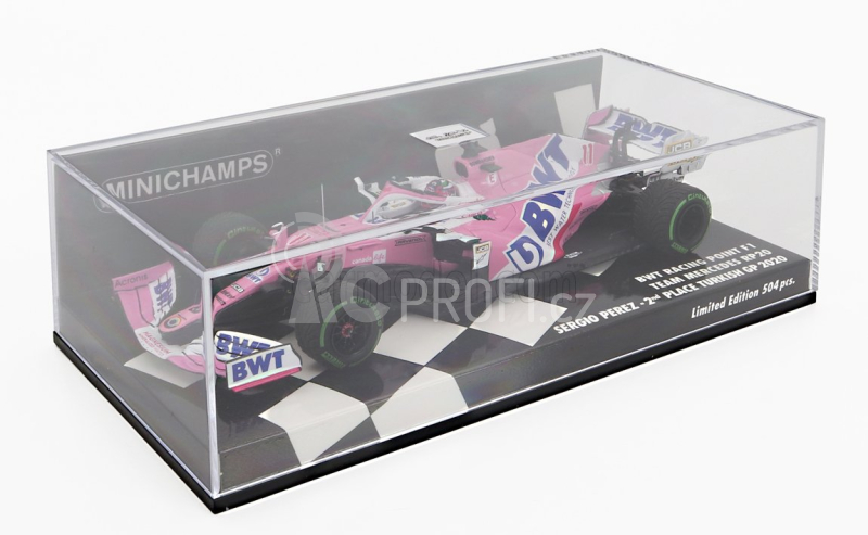 Minichamps Mercedes bwt F1 Rp20 Sportpesa Racing Point N 11 1:43, růžová