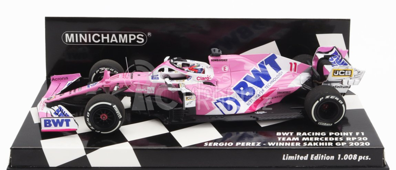 Minichamps Mercedes bwt F1 Rp20 Sportpesa Racing Point N 11 1:43, růžová
