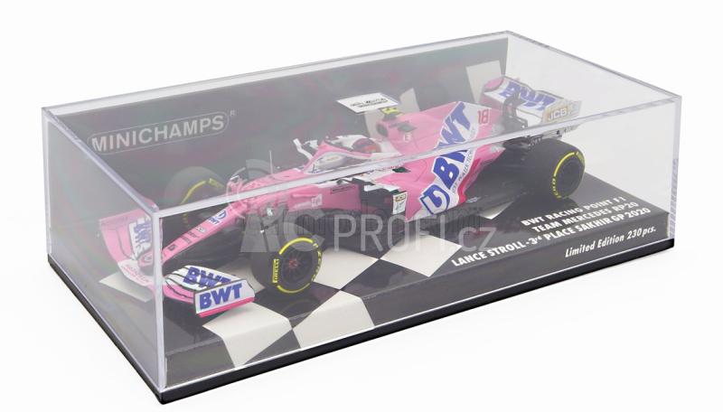Minichamps Mercedes bwt F1 Rp20 Sportpesa Racing Point N 18 1:43, růžová